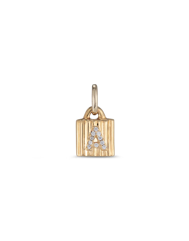 Padlock Initial Charms