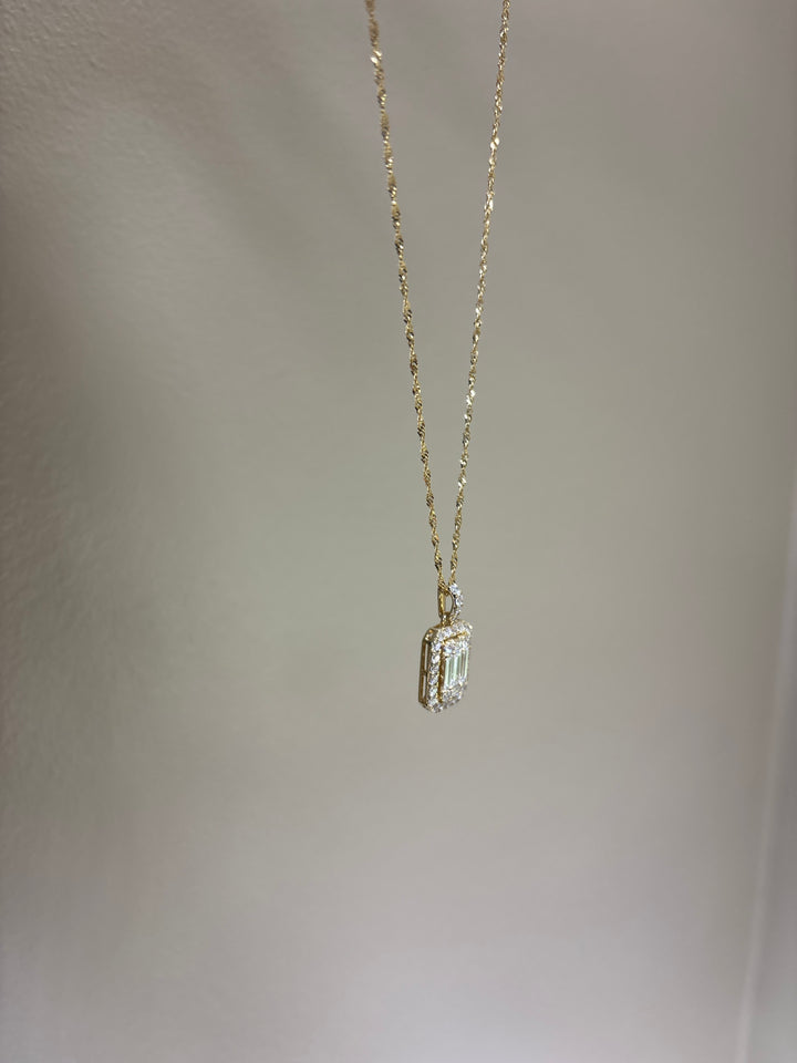 Emerald Halo Pendant