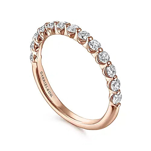 Pink Gold Diamond Ladies Ring