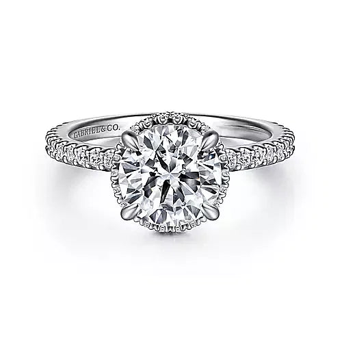 White Gold Round Diamond Engagement Ring
