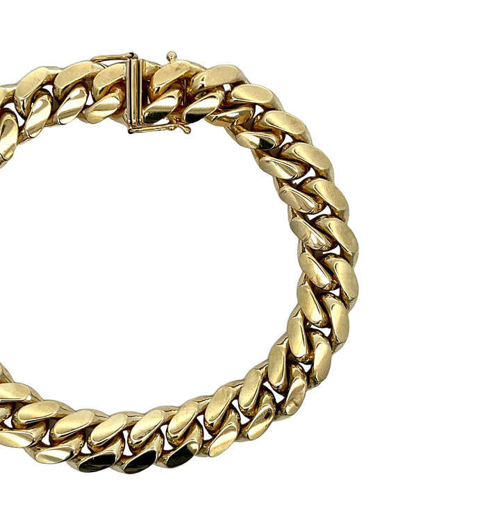 Yellow Gold Cuban Link Bracelet 8.5"