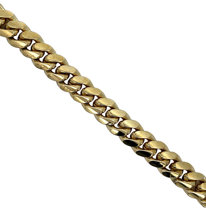 Yellow Gold Cuban Link Bracelet 8.5"