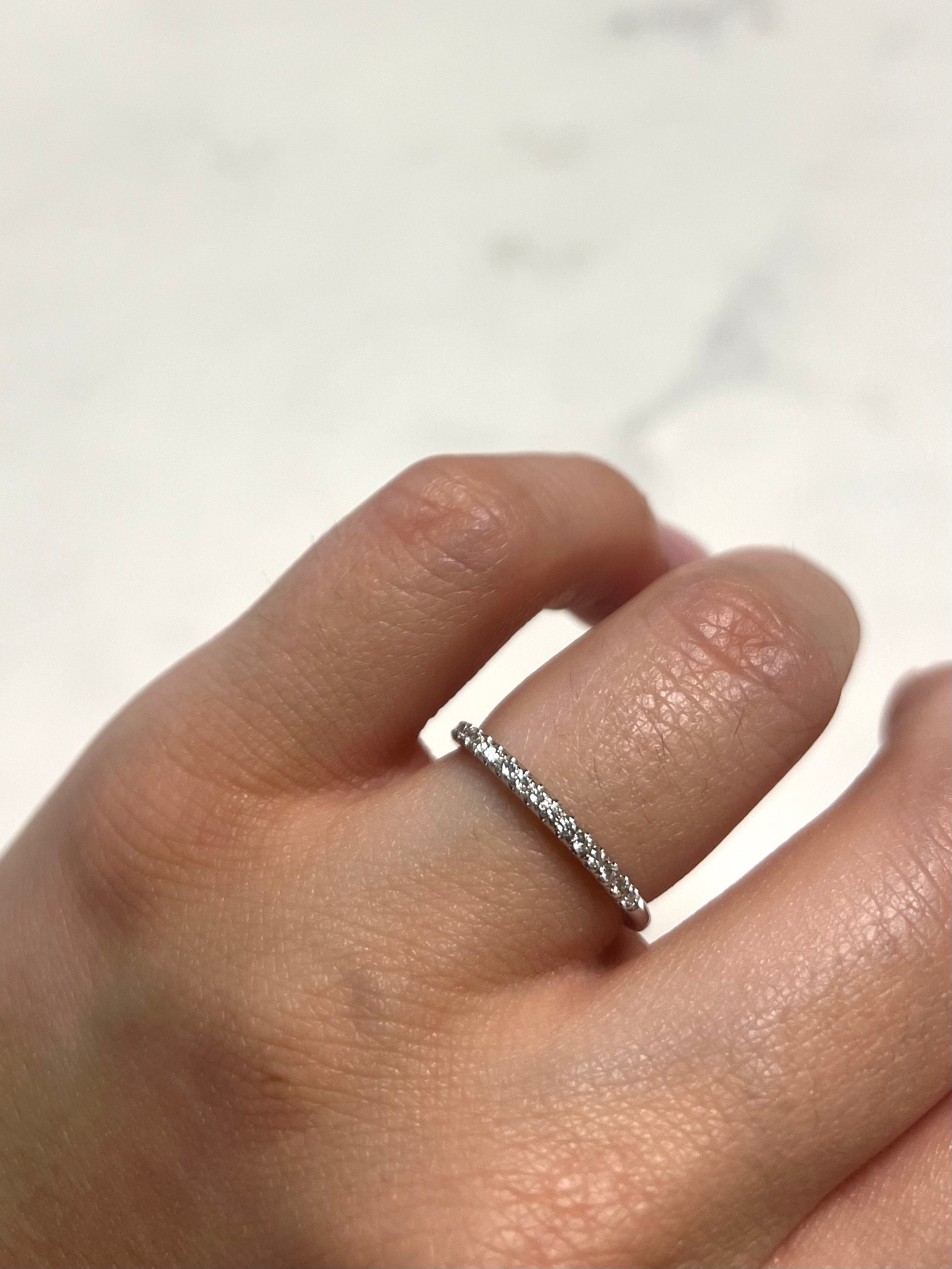 White Gold .16ct Diamond Band