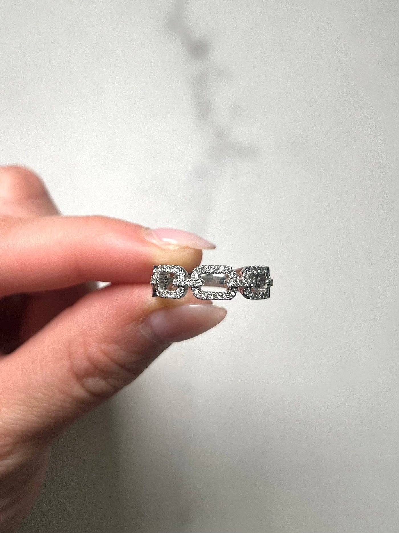 White Gold Diamond Link Ring