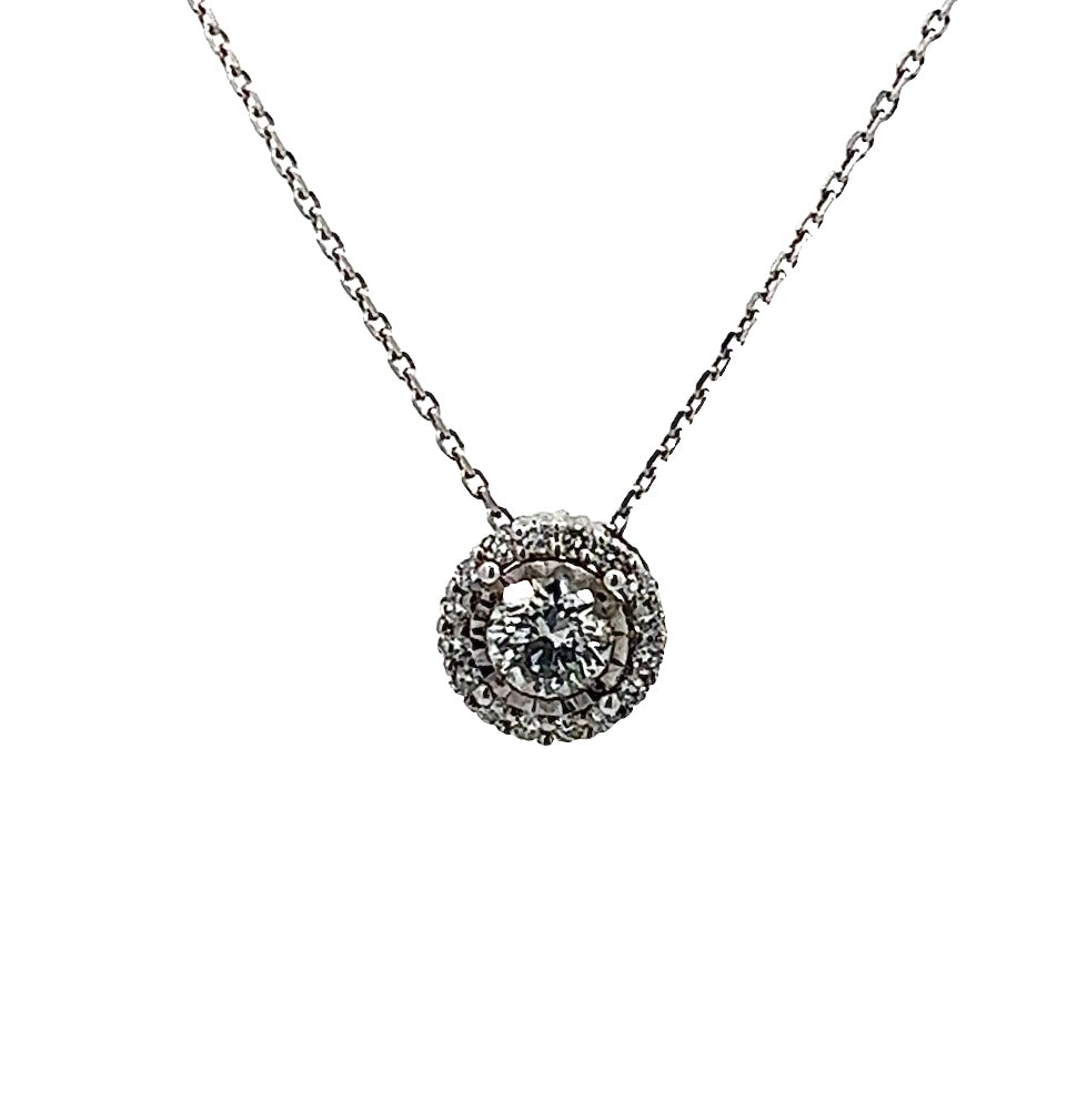 Diamond .93ct Circle Diamond Pendant