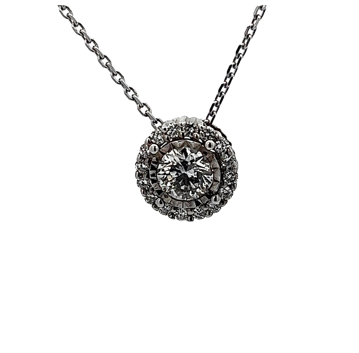 Diamond .93ct Circle Diamond Pendant