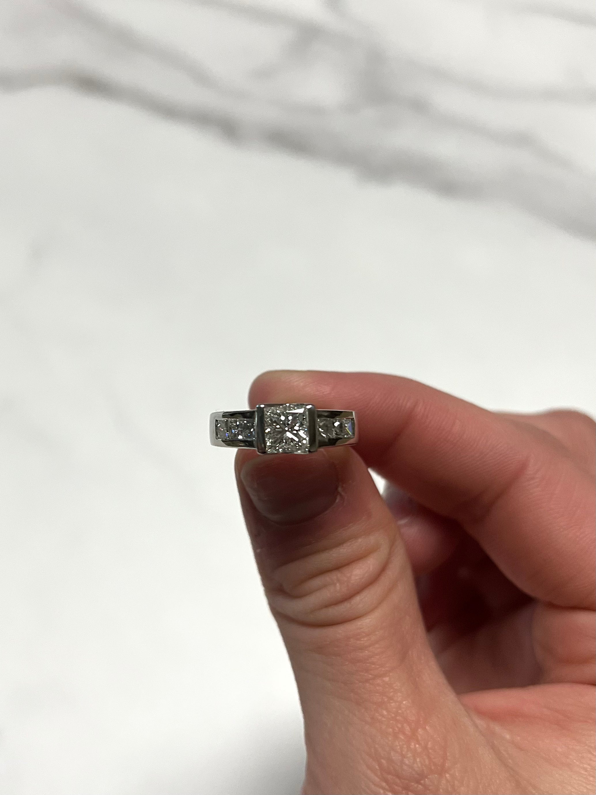 Platinum 2.00ct Princess Diamond Engagement Ring