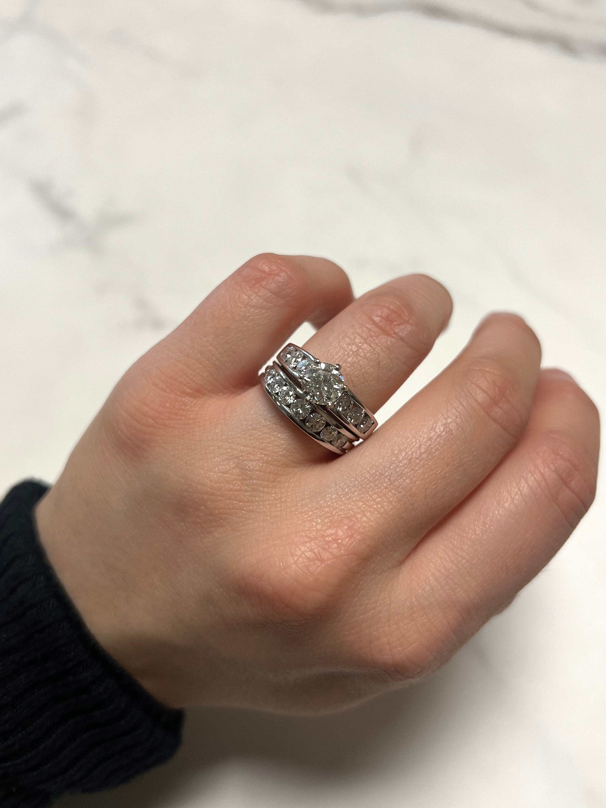 White Gold 1.95 Carat Diamond Semi Mounting Channel Set