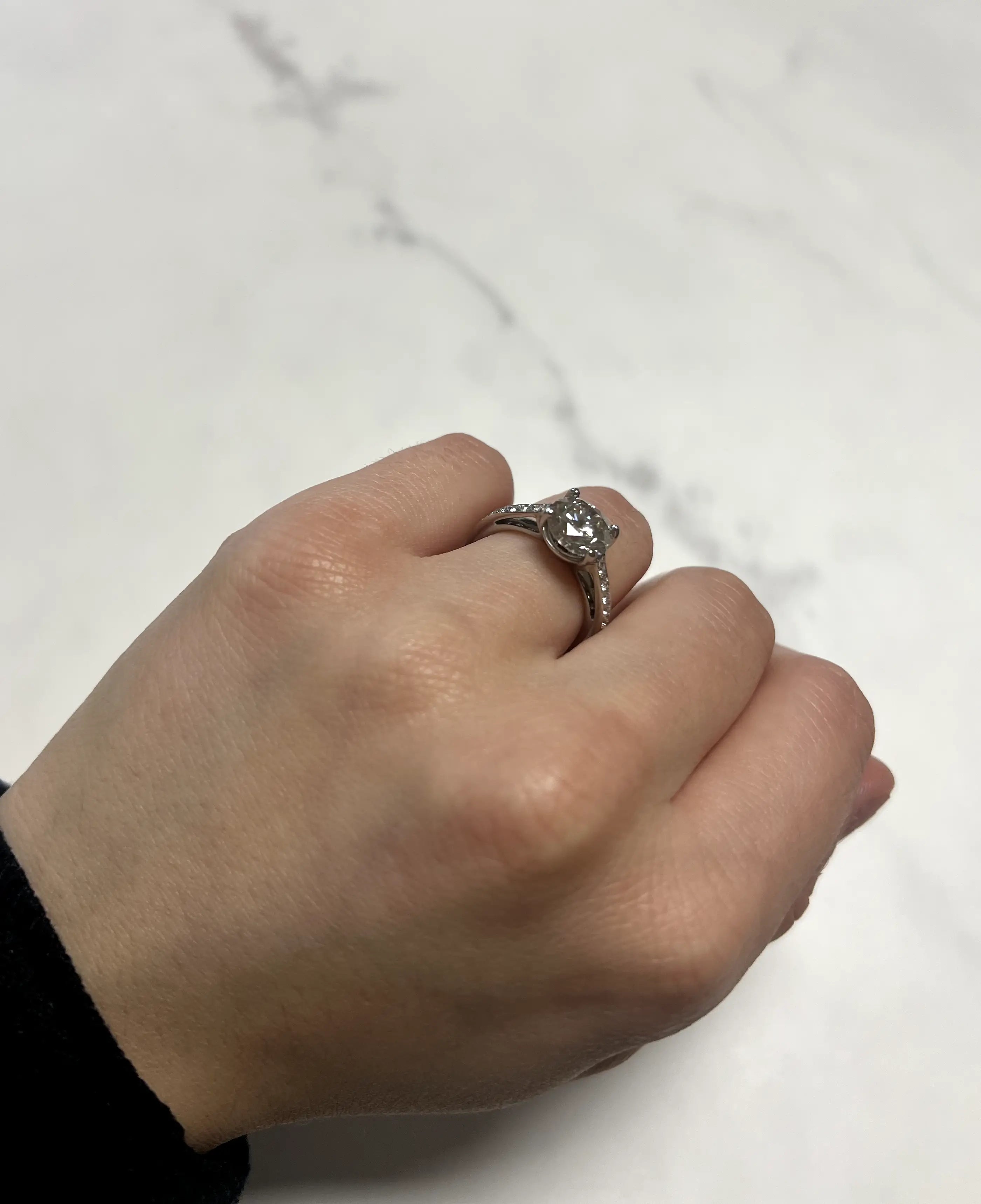 Platinum 2.95ct Round Diamond Engagement Ring