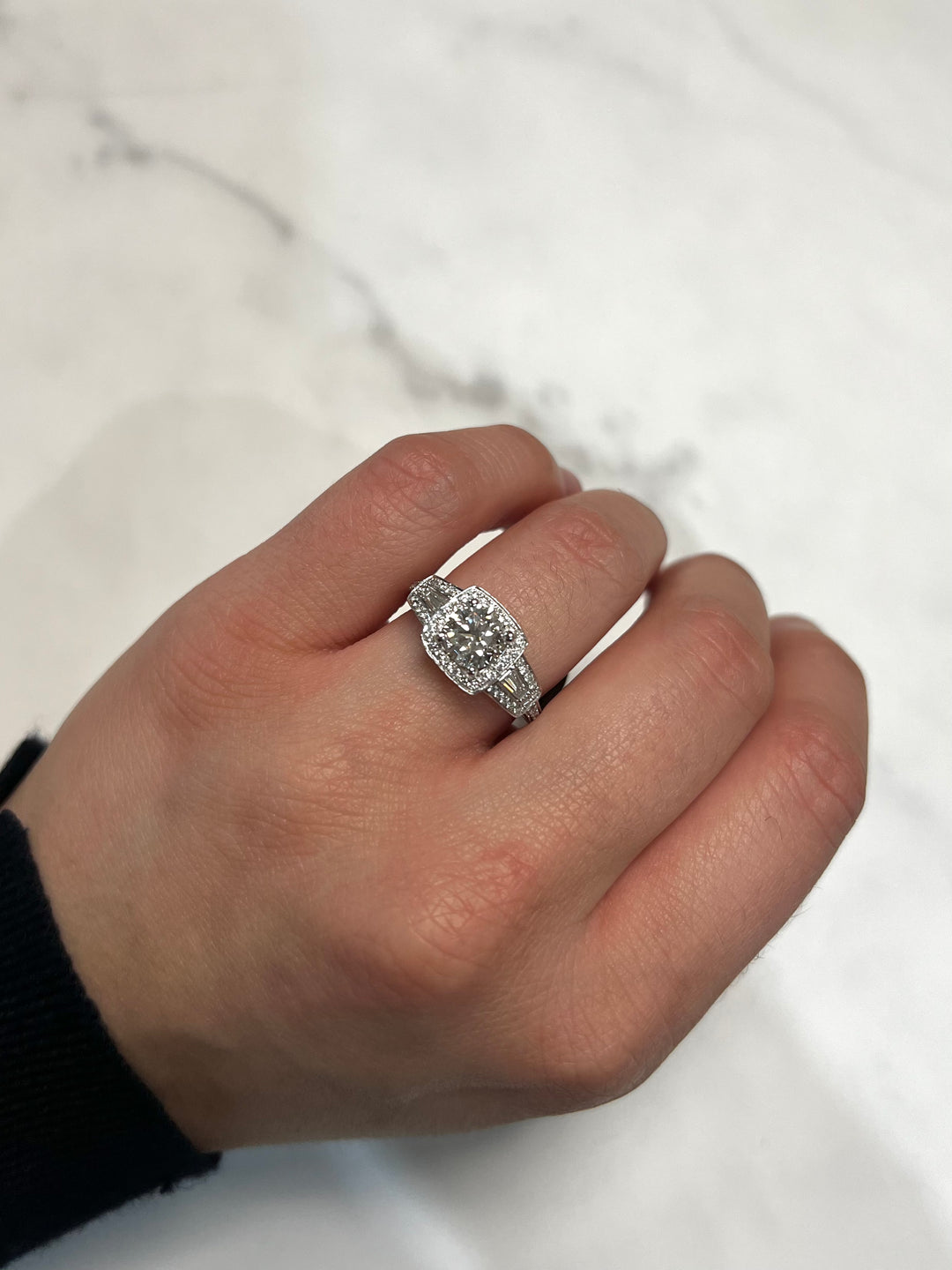 White Gold 2.24ct Round Diamond Engagement Ring