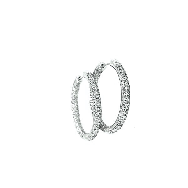 Diamond Pave Hoop Earrings