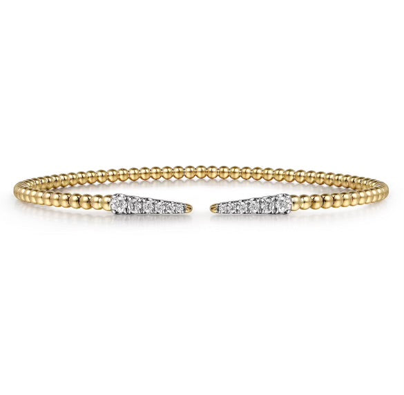 Yellow Gold Bujukan Diamond Spike Split Bangle