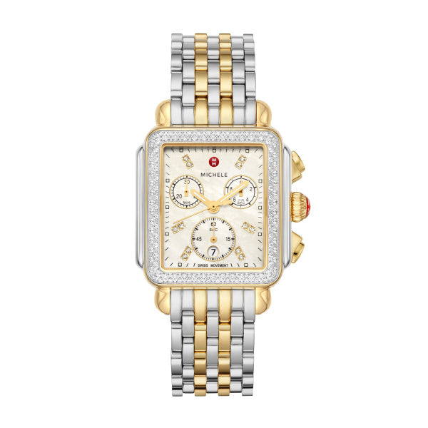 Deco 33mm Two-Tone Diamond Bezel Watch