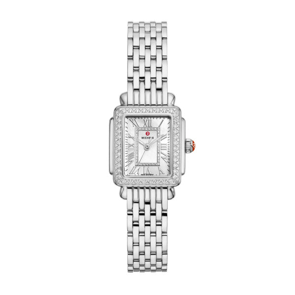 Deco Madison Mini Stainless Steel Diamond Bezel Watch