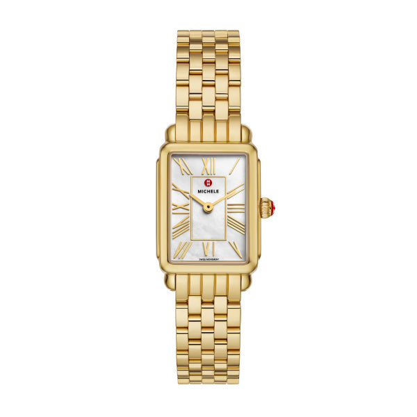 Deco Park Gold Mother-of-Pearl Diamond Watch