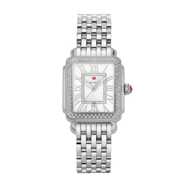 Deco Madison Mid 31mm Stainless Steel Diamond Bezel Watch