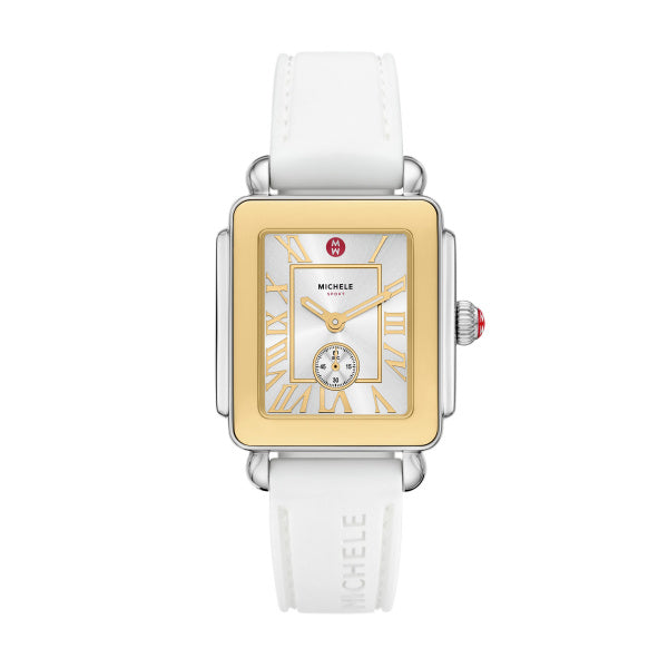 Deco Mid Sport Stainless Steel White Silicone Watch