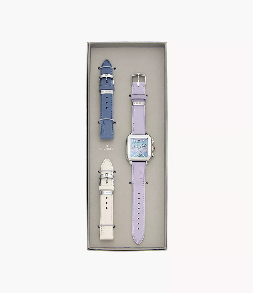 Michele Deco Sport Chronograph Stainless Steel Watch Gift Set