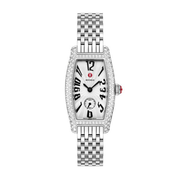 Coquette Stainless Steel Diamond Bezel Watch