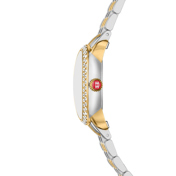 Serein Oval Two-Tone Diamond Bezel Watch