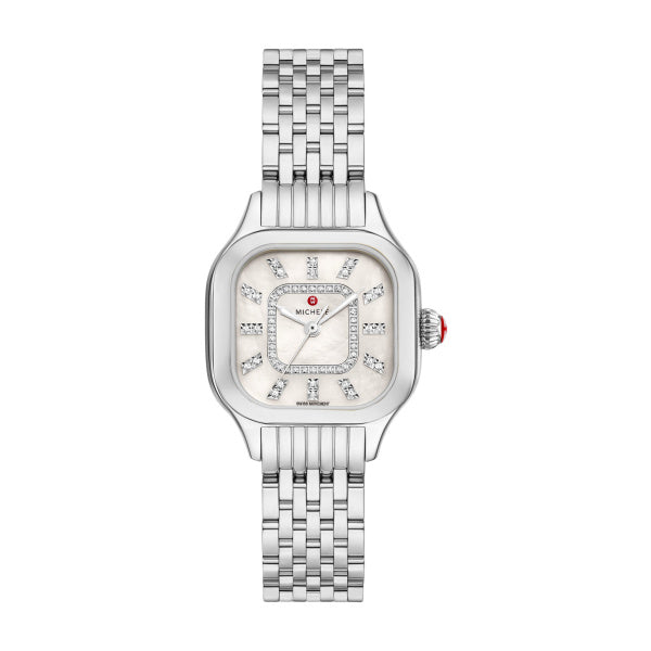 Meggie 29mm Stainless Steel Mother-of-Pearl Diamond Watch