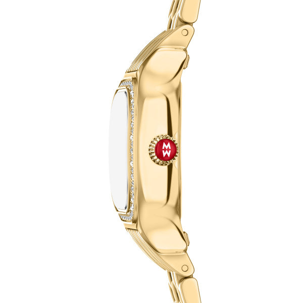 Meggie Mini Gold Mother-of-Pearl Diamond Bezel Watch