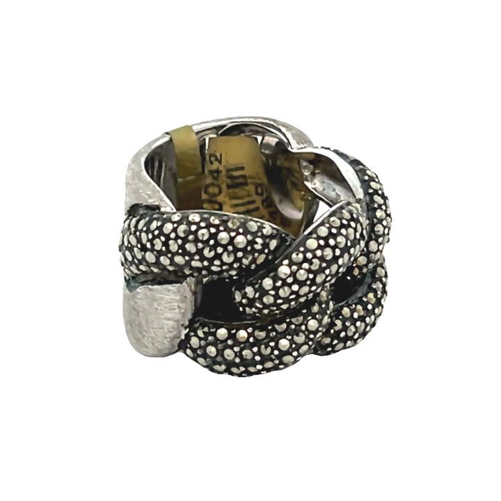 Sterling Silver Marcasite Link Ring
