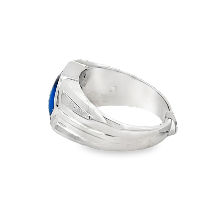 10K White Gold Dyed Tiger's Eye Bezel-Set alternate view