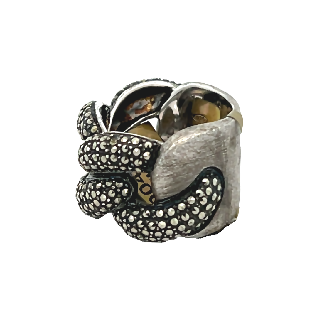 Sterling Silver Marcasite Link Ring