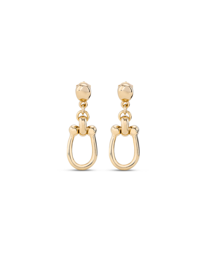 Uno de 50 Gold Plated Link Earrings