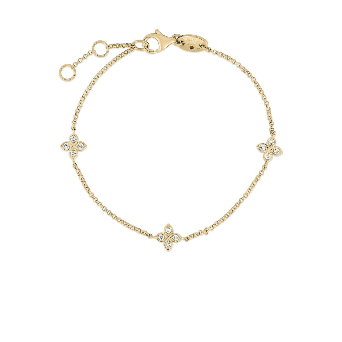 Love by the Inch 18K Yellow Gold Diamond Station Bracelet