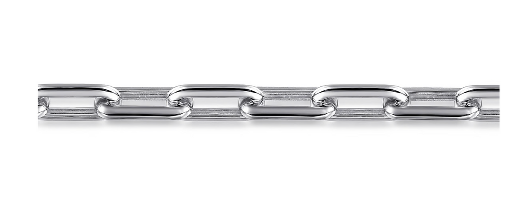 Silver Open Link Chain Bracelet
