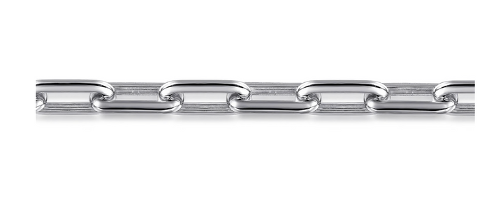 Silver Open Link Chain Bracelet