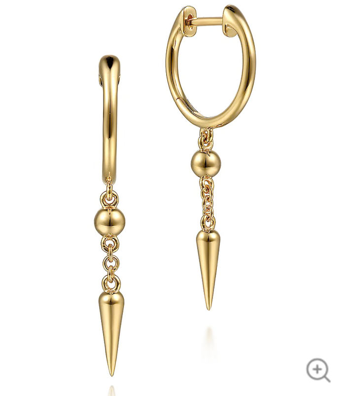 Bujukan Huggie Drop Spike Earrings