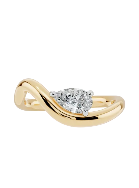 Pear Asymmetrical Ring