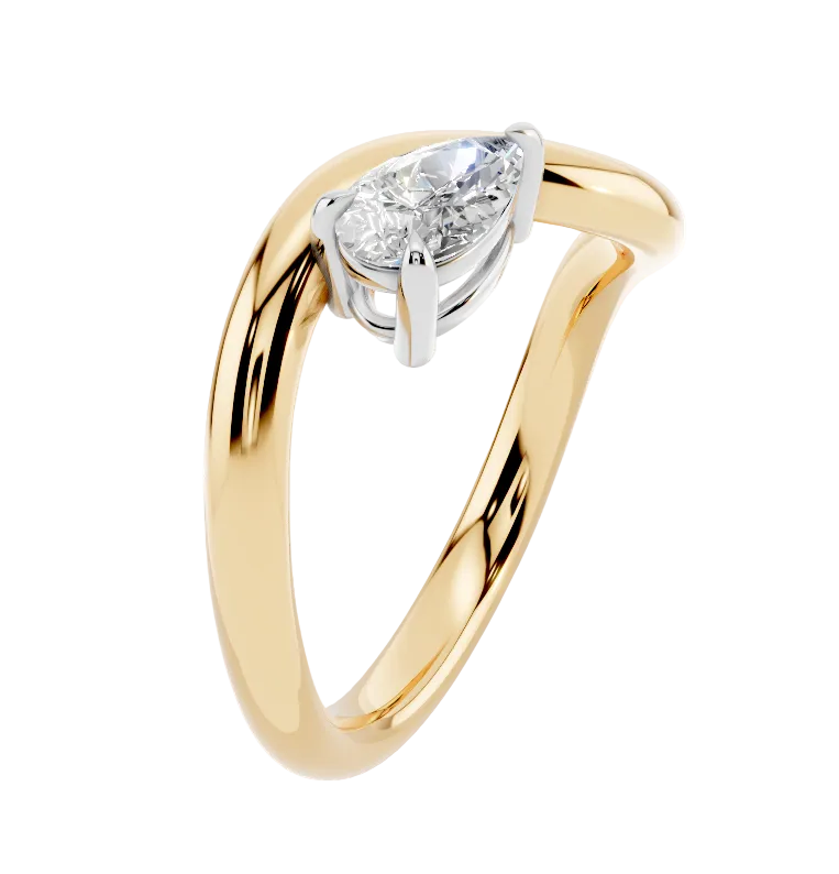 Pear Asymmetrical Ring