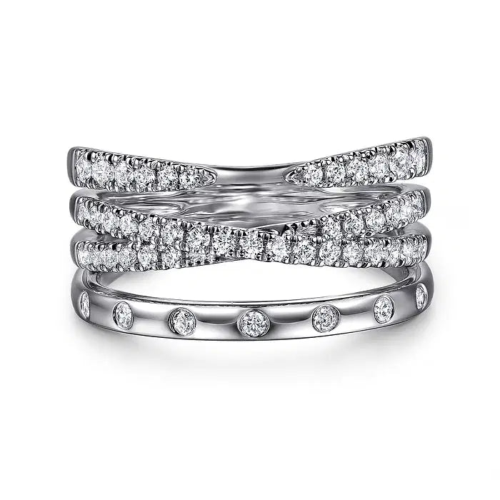Diamond Half Open Stackable Ring