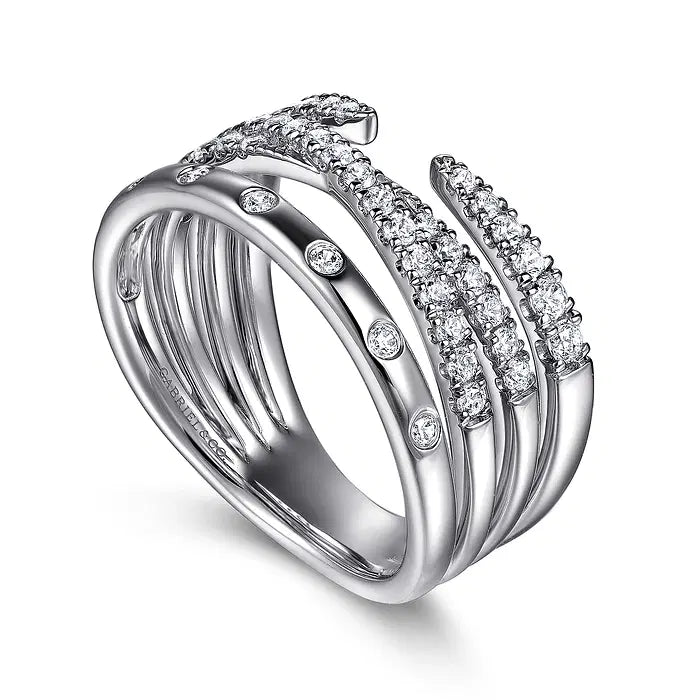 Diamond Half Open Stackable Ring