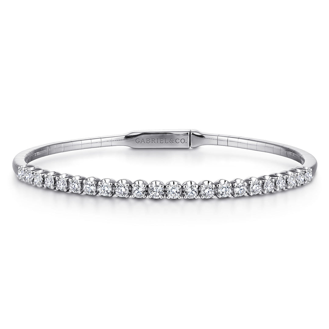 Lusso 14K White Gold Bangle Bracelet