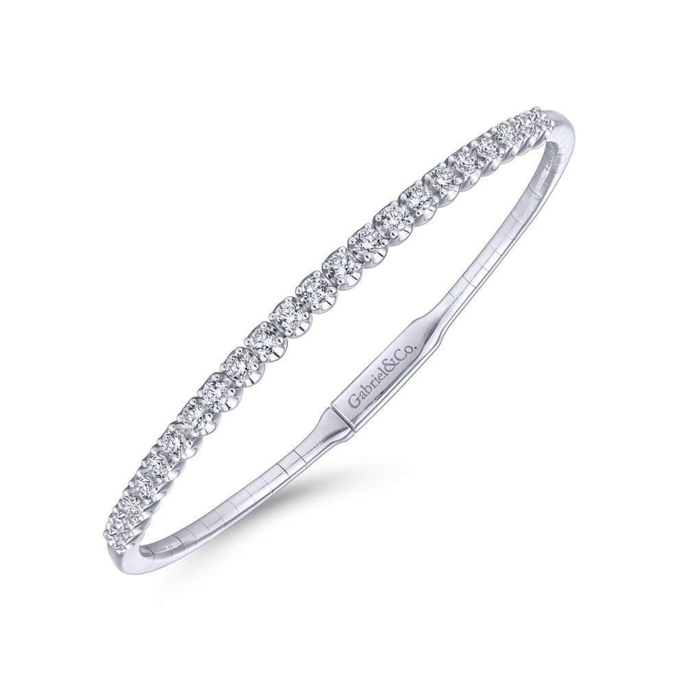 Lusso 14K White Gold Bangle Bracelet