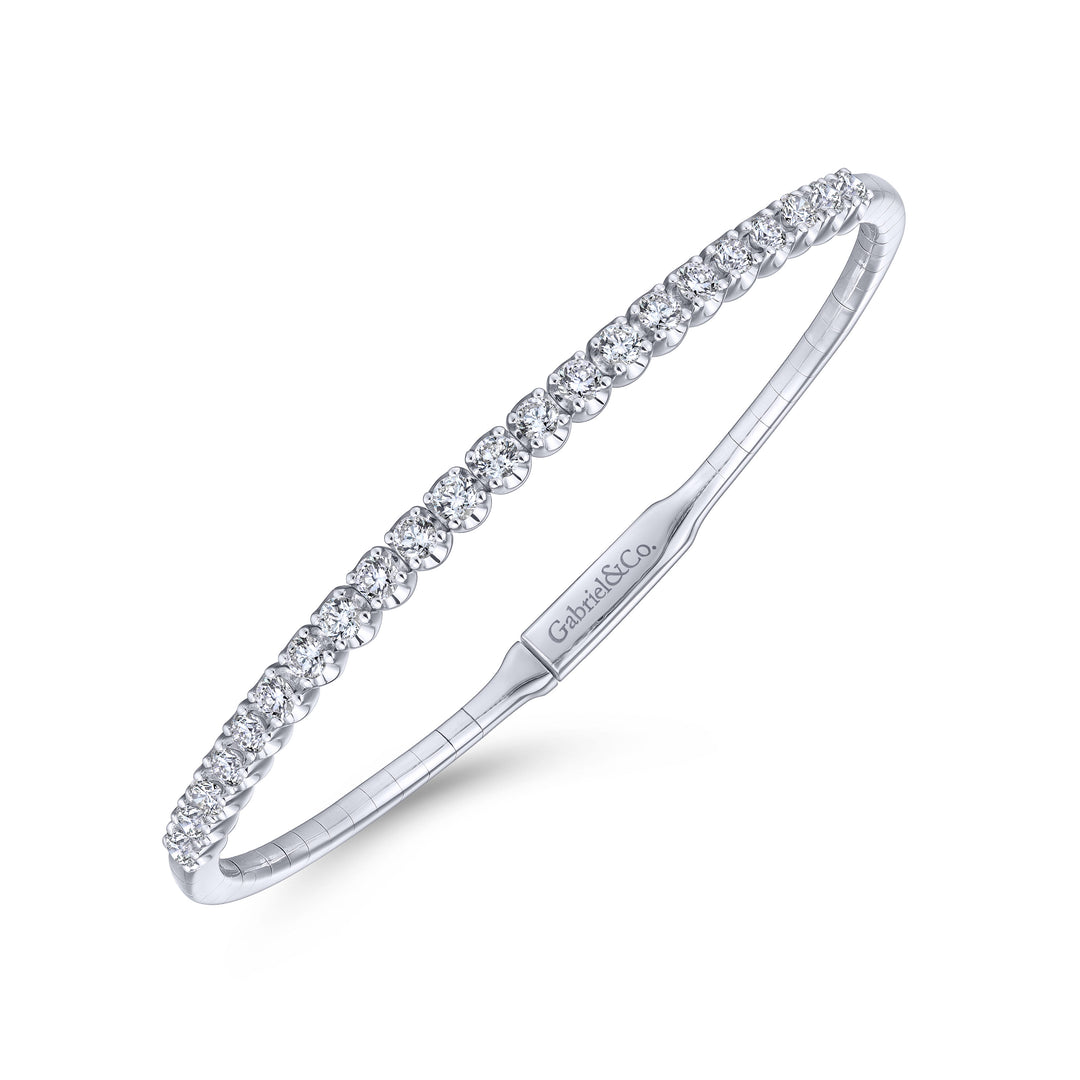 Lusso 14K White Gold Bangle Bracelet