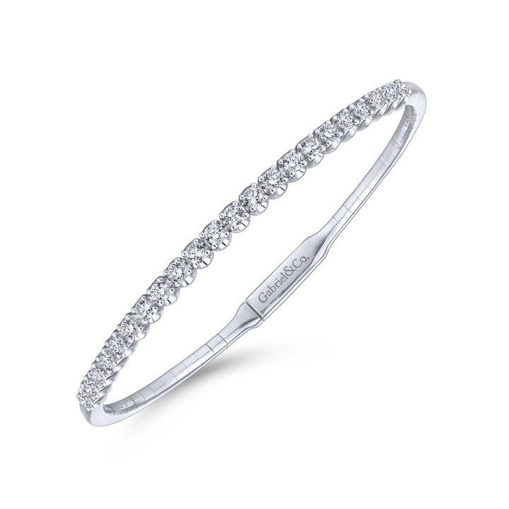 Lusso 14K White Gold Bangle Bracelet