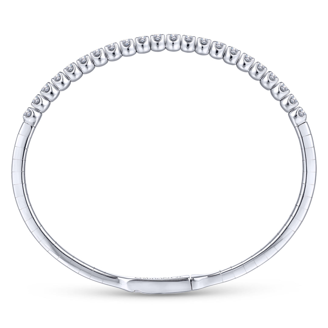 Lusso 14K White Gold Bangle Bracelet