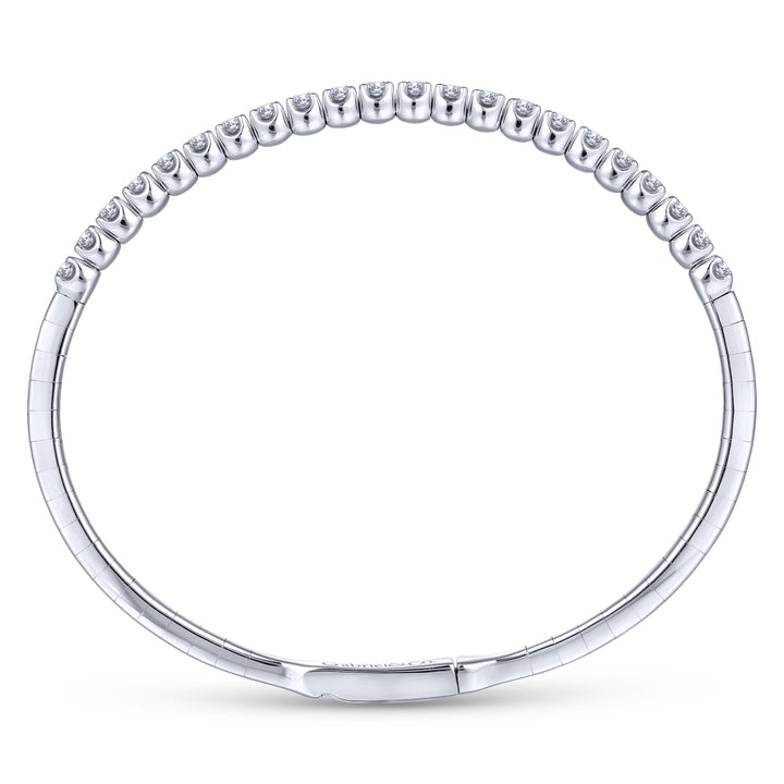 Lusso 14K White Gold Bangle Bracelet