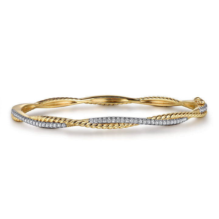 Hampton 14K Yellow Gold Twisted Rope Bangle Bracelet