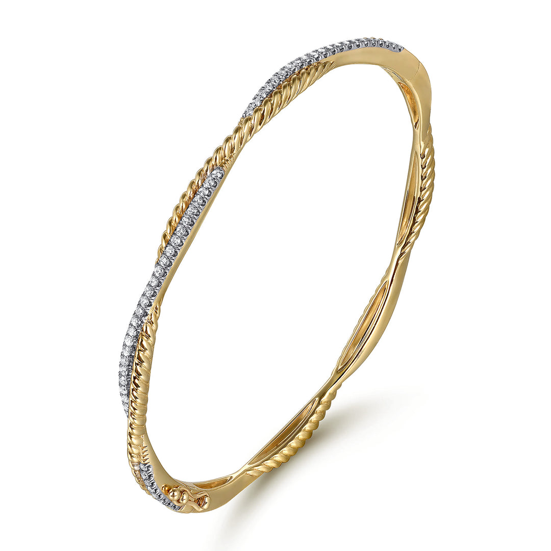 Hampton 14K Yellow Gold Twisted Rope Bangle Bracelet