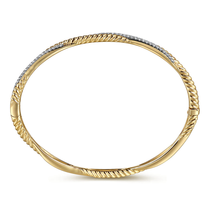 Hampton 14K Yellow Gold Twisted Rope Bangle Bracelet