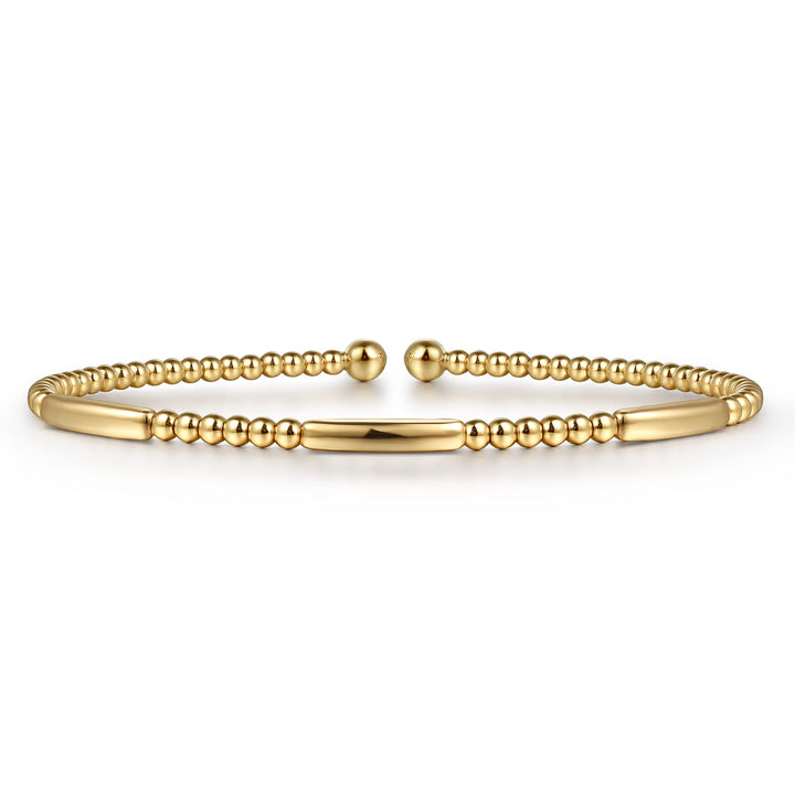 Bujukan 14K Yellow Gold Open Bangle Bracelet