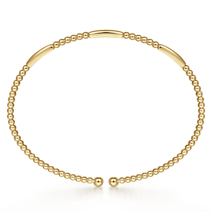 Bujukan 14K Yellow Gold Open Bangle Bracelet