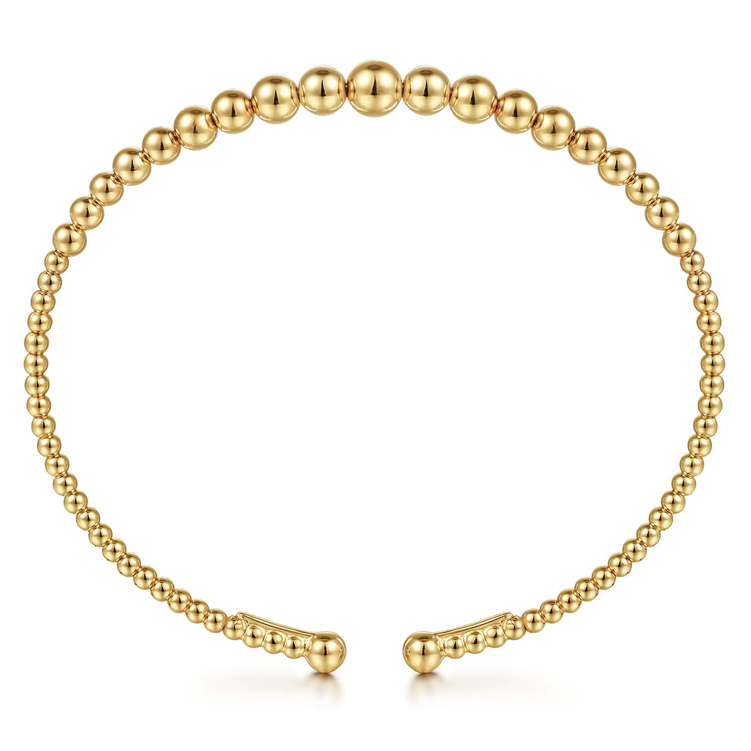 Bujukan 14K Yellow Gold Open Bangle Bracelet